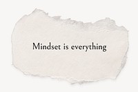 Ripped paper template, DIY stationery with editable quote psd, mindset is everything