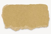 Kraft torn paper cut out rectangular strip collage element psd