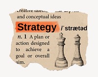 Strategy definition, vintage ripped dictionary word