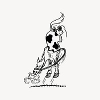 Kicking horse drawing, vintage animal illustration vector. Free public domain CC0 image.