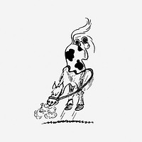 Kicking horse vintage animal illustration. Free public domain CC0 image.