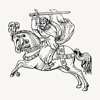 St James the Great clipart, vintage hand drawn vector. Free public domain CC0 image.