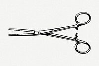 Pliers tool drawing, vintage illustration psd. Free public domain CC0 image.