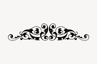 Decorative divider clipart, drawing illustration vector. Free public domain CC0 image.