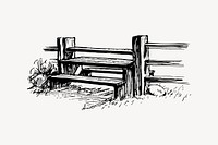 Stile clipart, drawing illustration vector. Free public domain CC0 image.