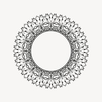 Circle frame clipart, drawing illustration vector. Free public domain CC0 image.