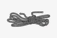 Rope clipart, drawing illustration vector. Free public domain CC0 image.