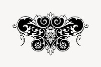 King ornament clipart, drawing illustration vector. Free public domain CC0 image.