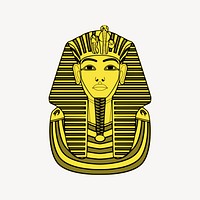 Tutankhamun clipart, drawing illustration vector. Free public domain CC0 image.
