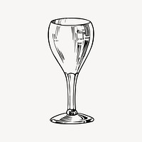 Goblet clipart, drawing illustration vector. Free public domain CC0 image.