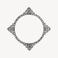 Circle frame clipart, drawing illustration vector. Free public domain CC0 image.