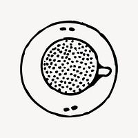 Coffee cup clipart, drawing illustration vector. Free public domain CC0 image.