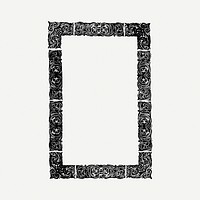 Decorative frame clipart, vintage illustration psd. Free public domain CC0 image.