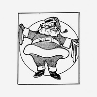Santa Claus, vintage drawing illustration. Free public domain CC0 image.