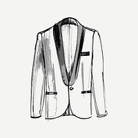 Formal suit clipart, vintage illustration psd. Free public domain CC0 image.