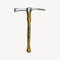 Pickaxe clipart, vintage illustration vector. Free public domain CC0 image.