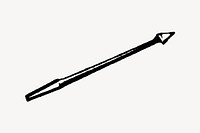 Drill bit clipart, vintage illustration vector. Free public domain CC0 image.