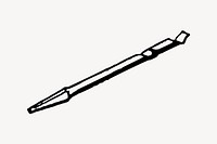 Drill bit clipart, vintage illustration vector. Free public domain CC0 image.