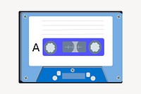 Cassette tape clipart, music illustration vector. Free public domain CC0 image.