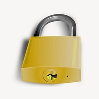 Padlock clipart, illustration vector. Free public domain CC0 image.