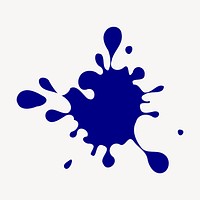 Ink splash clipart, blue illustration vector. Free public domain CC0 image