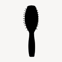 Brush silhouette clipart, salon tool illustration vector. Free public domain CC0 image