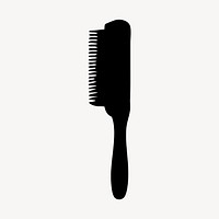 Brush silhouette clipart, salon tool illustration vector. Free public domain CC0 image