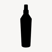 Spray bottle silhouette clipart, salon tool illustration vector. Free public domain CC0 image