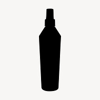 Spray bottle silhouette clipart, salon tool illustration psd. Free public domain CC0 image