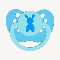 Baby pacifier clipart, care equipment illustration vector. Free public domain CC0 image