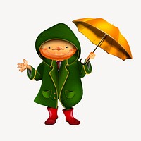 Man holding umbrella clipart vector. Free public domain CC0 image