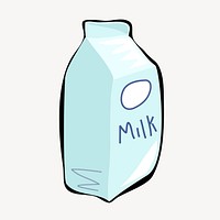 Milk carton clipart, dairy illustration vector. Free public domain CC0 image