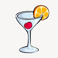 Cocktail clipart, drinks illustration vector. Free public domain CC0 image