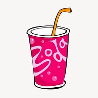 Soda cup clipart, drinks illustration vector. Free public domain CC0 image