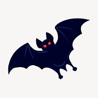 Flying bat clipart, Halloween illustration vector. Free public domain CC0 image