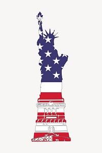 Statue of liberty clipart, illustration vector. Free public domain CC0 image.