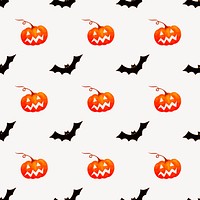 Halloween pumpkin pattern, festive illustration vector. Free public domain CC0 image