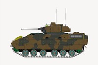 Army tank clipart, illustration vector. Free public domain CC0 image