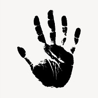 Palm hand scan clipart vector. Free public domain CC0 image
