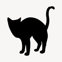 Cat silhouette clipart, animal illustration vector. Free public domain CC0 image