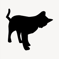 Cat silhouette clipart, animal illustration vector. Free public domain CC0 image