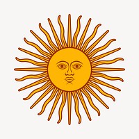 Sun clipart, illustration vector. Free public domain CC0 image.