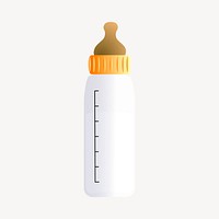 Baby bottle, object illustration. Free public domain CC0 image