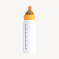 Baby bottle clipart, object illustration psd. Free public domain CC0 image