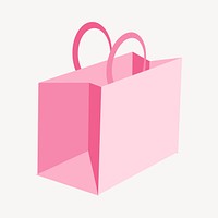 Shopping bag clipart, illustration vector. Free public domain CC0 image.