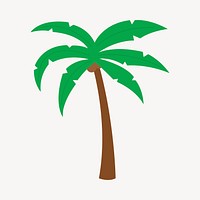 Palm tree clipart, tropical illustration vector. Free public domain CC0 image