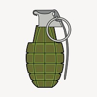Grenade illustration. Free public domain CC0 image