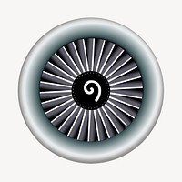 Jet engine clipart, aircraft illustration vector. Free public domain CC0 image