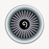 Jet engine illustration. Free public domain CC0 image