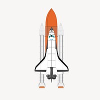 Spaceship clipart, vehicle illustration vector. Free public domain CC0 image